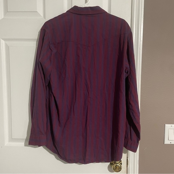 FIELDMASTER MEN'S BLUE RED PLAID BUTTON UP Long Sleeve Shirt SIZE Medium - Picture 3 of 3